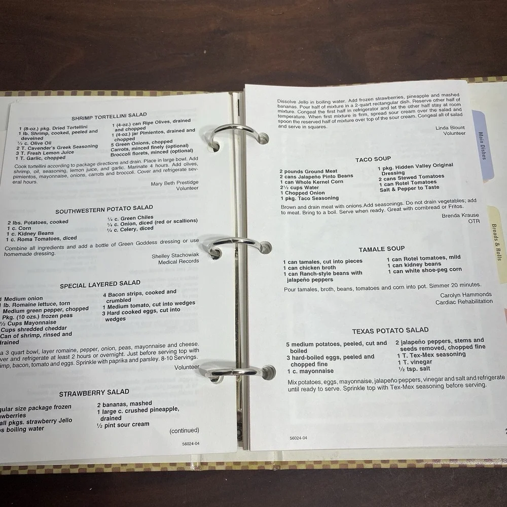 VTG Tasteful Treasures Titus Medical Center Texas Regional Cookbook Ring Binder